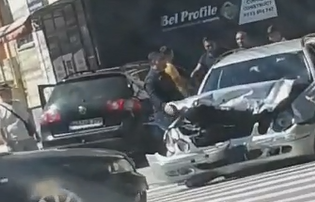 Accident grav în plină zi