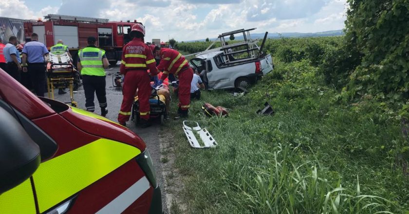 COD ROȘU: Accident mortal pe E85. 9 autospeciale SMURD au fost mobilizate