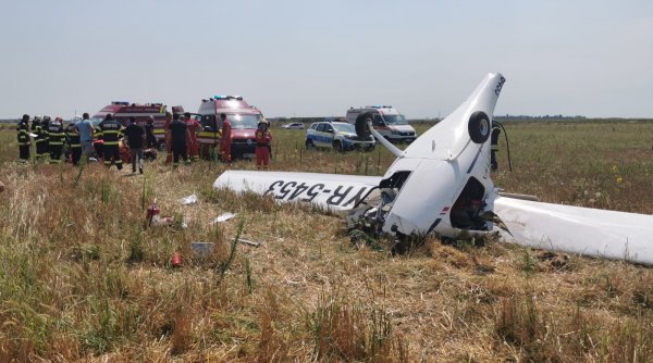 Un avion de mici dimensiuni s-a prăbușit lângă Bacău