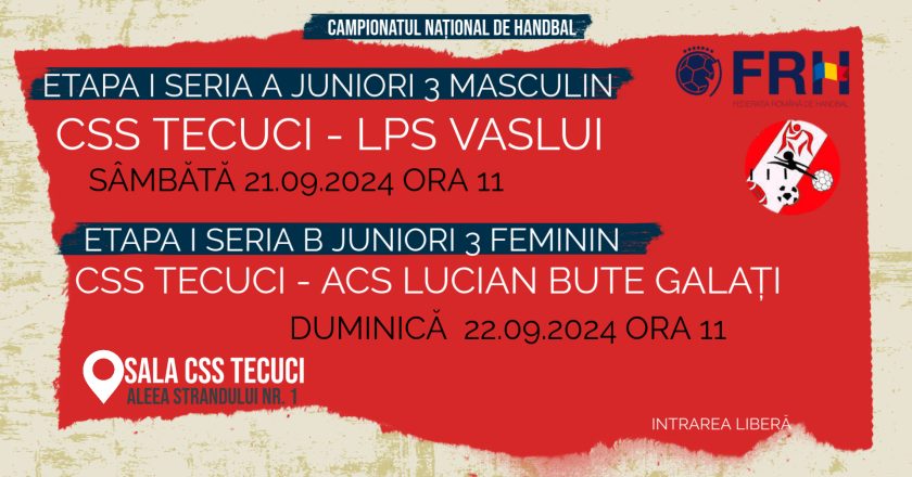 Handbal. Weekend plin de evenimente sportive la Tecuci